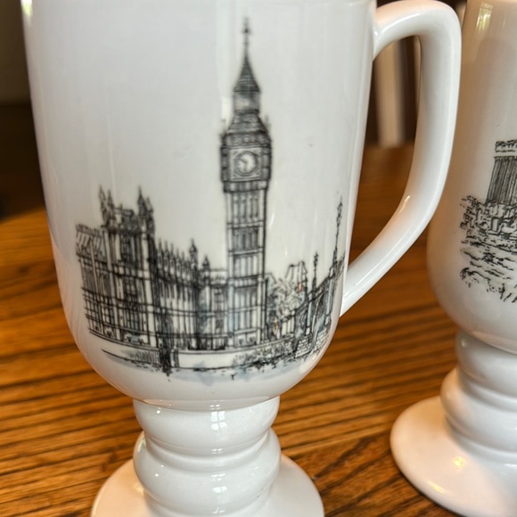 Kayson White Architectural Design Pedestal 5 Mugs Set vintage 1960’s - Picture 2 of 9